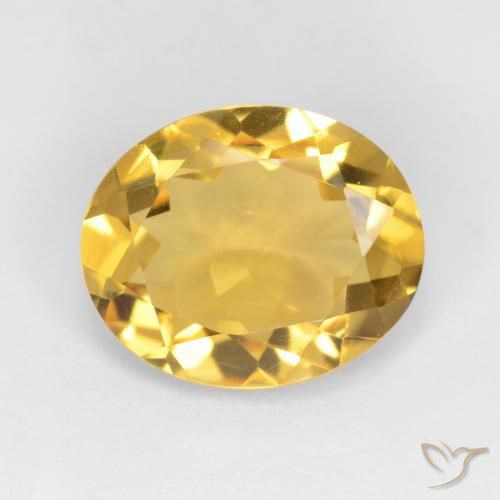 Citrine Doré naturelle ovale, 2.90 ct, VS