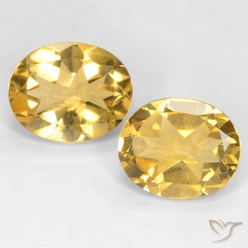 6.05ctw Naturel Or moyen Citrine, ovale, VS