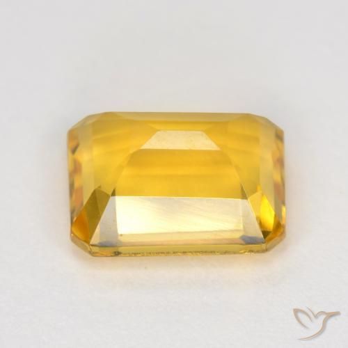 Citrine Or moyen naturelle Octogone / coupe Émeraude, 1.63 ct, VVS-VS