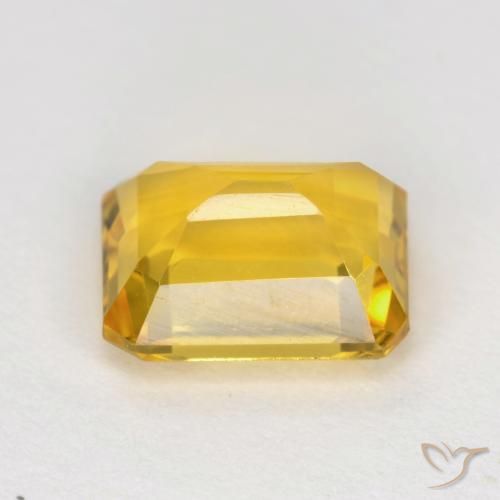 Citrine Doré naturelle Octogone / coupe Émeraude, 1.62 ct, VVS-VS
