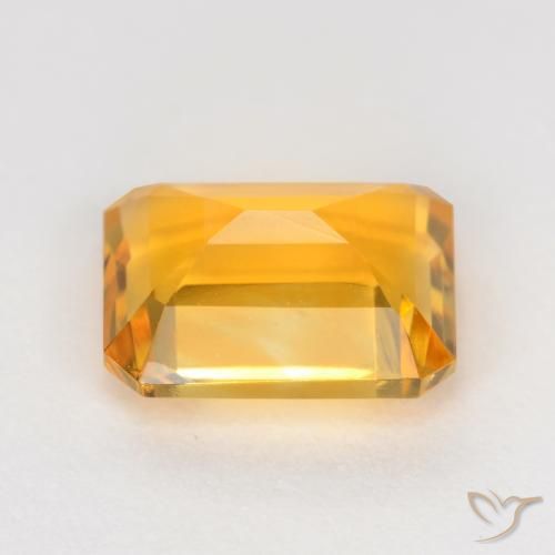 Citrine Doré moyen naturelle Octogone / coupe Émeraude, 1.66 ct, VVS-VS