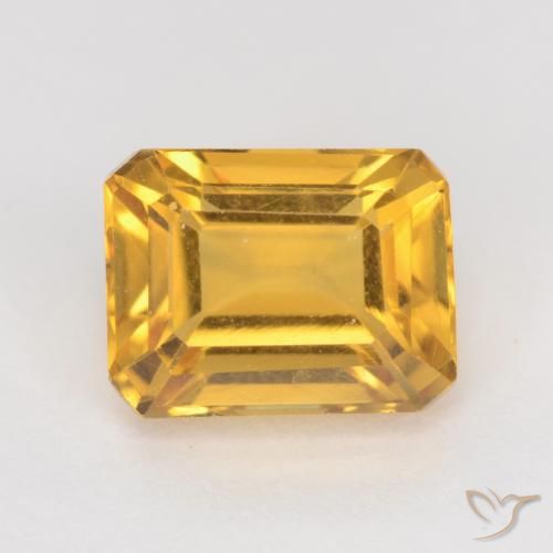 Citrine Doré profond naturelle Octogone / coupe Émeraude, 1.83 ct, VVS-VS