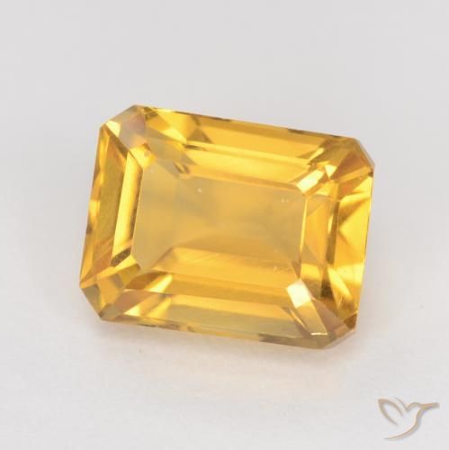 Citrine Doré profond naturelle Octogone / coupe Émeraude, 1.83 ct, VVS-VS