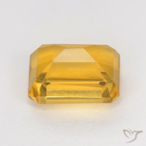 Citrine Doré profond naturelle Octogone / coupe Émeraude, 1.83 ct, VVS-VS
