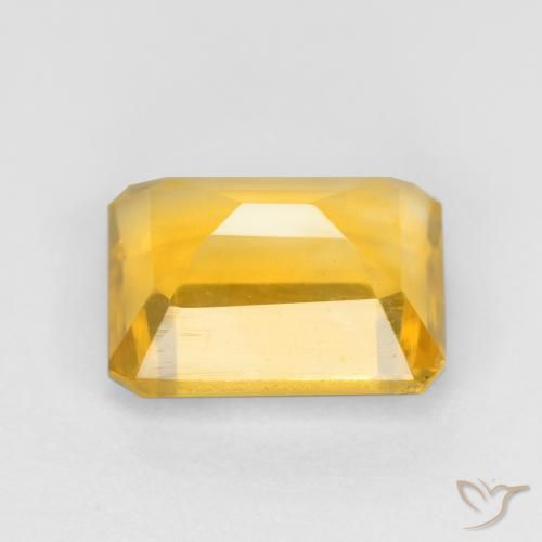 Citrine Doré vif naturelle Octogone / coupe Émeraude, 1.69 ct, VVS-VS