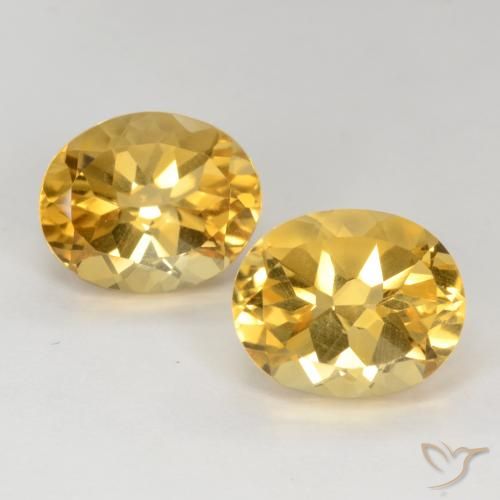 7.87ctw Naturel Doré moyen Citrine, ovale, VS