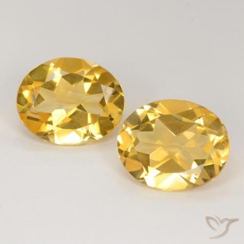 5.71ctw Naturel Doré moyen Citrine, ovale, VS