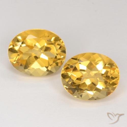 7.26ctw Naturel Doré moyen Citrine, ovale, VS