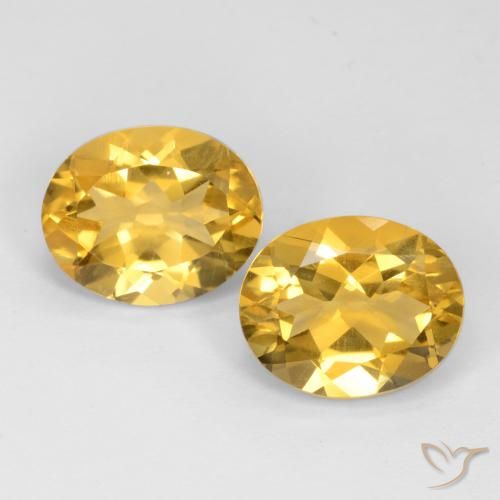 6.76ctw Naturel Doré moyen Citrine, ovale, VS