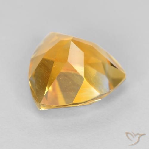 Citrine Doré moyen naturelle Trillion, 1.34 ct, VS