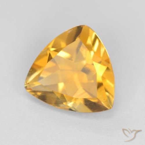 Citrine Orange Doré naturelle Trillion, 0.91 ct, VS