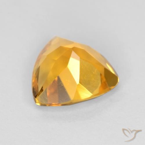 Citrine Orange Doré naturelle Trillion, 0.91 ct, VS