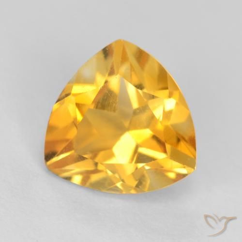 1.14ct Naturel Orange Doré Citrine, Trillion, VS