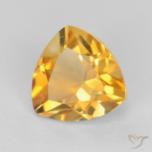 Citrine Orange Doré naturelle Trillion, 1.14 ct, VS