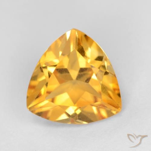 Citrine Doré moyen naturelle Trillion, 1.09 ct, VS
