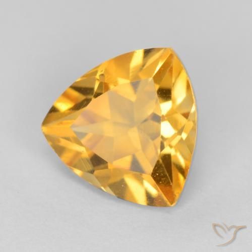 Citrine Doré moyen naturelle Trillion, 1.09 ct, VS