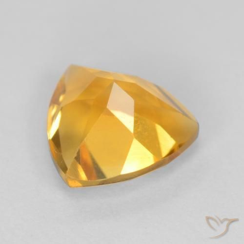 Citrine Doré moyen naturelle Trillion, 1.09 ct, VS