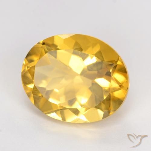 Citrine Doré moyen naturelle ovale, 3.42 ct, VS
