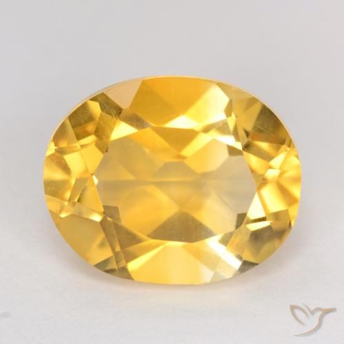 Citrine Or moyen naturelle ovale, 3.49 ct, VVS-VS