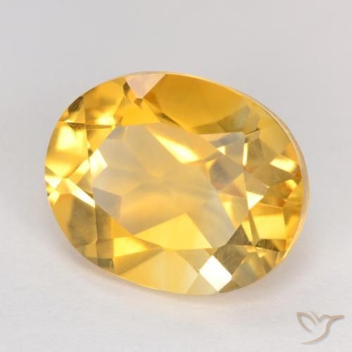 Citrine Or moyen naturelle ovale, 3.49 ct, VVS-VS