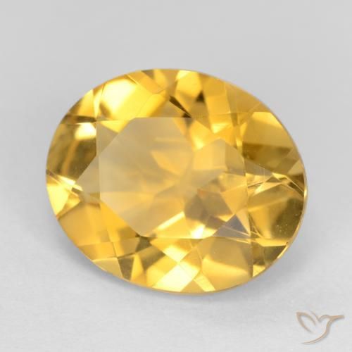 Citrine Doré moyen naturelle ovale, 3.06 ct, VVS-VS