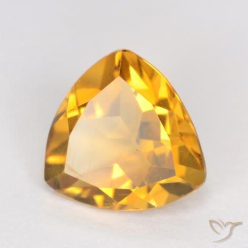 Citrine Orange-or naturelle Trillion, 0.98 ct, VS