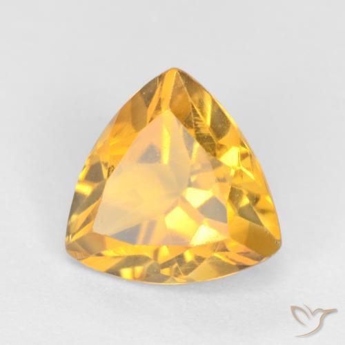 Citrine Doré moyen naturelle Trillion, 0.95 ct, VS