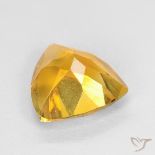 Citrine Doré moyen naturelle Trillion, 0.95 ct, VS