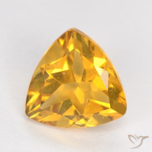 Citrine Doré foncé naturelle Trillion, 1.13 ct, VS