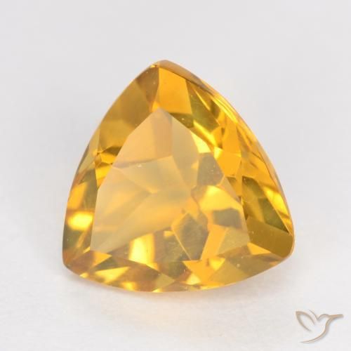 Citrine Doré foncé naturelle Trillion, 1.13 ct, VS