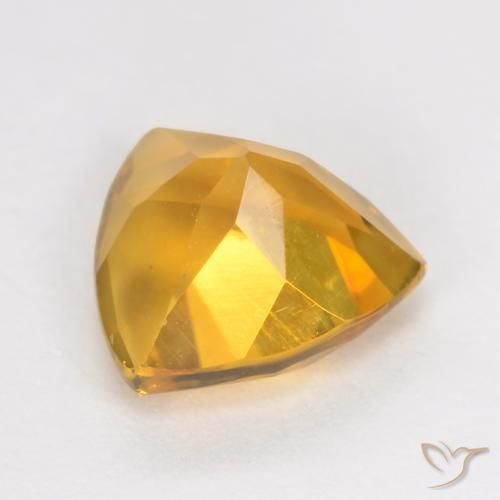 Citrine Doré foncé naturelle Trillion, 1.13 ct, VS