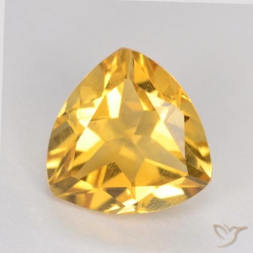 1.10ct Naturel Doré moyen Citrine, Trillion, VS