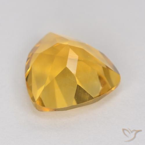 Citrine Doré moyen naturelle Trillion, 1.10 ct, VS