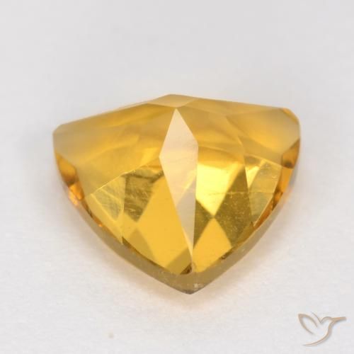 Citrine Doré moyen naturelle Trillion, 1.06 ct, VS