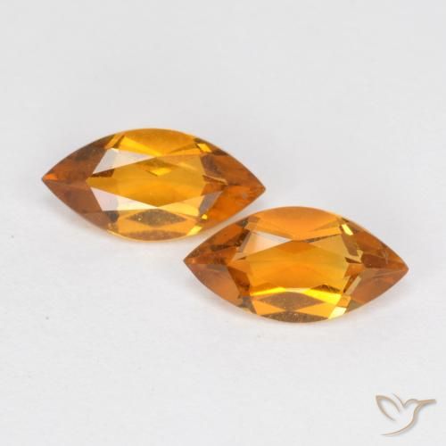 0.94ctw Naturel Orange moyen Citrine, Marquise, VS