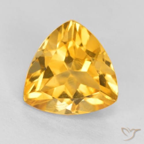 1.29ct Naturel Doré vif Citrine, Trillion, VS