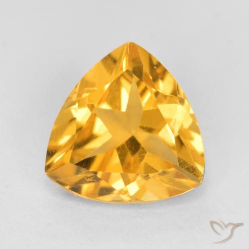 1.12ct Naturel Doré moyen Citrine, Trillion, VS