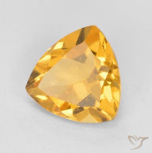 Citrine Doré moyen naturelle Trillion, 1.12 ct, VS