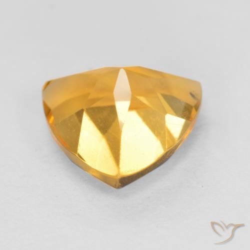 Citrine Doré moyen naturelle Trillion, 1.12 ct, VS