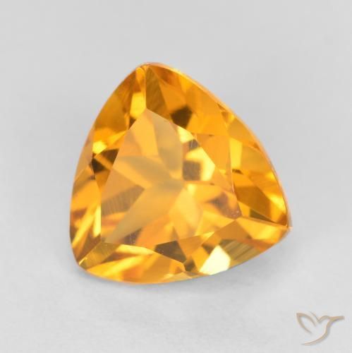 Citrine Or orange foncé naturelle Trillion, 1.14 ct, VS