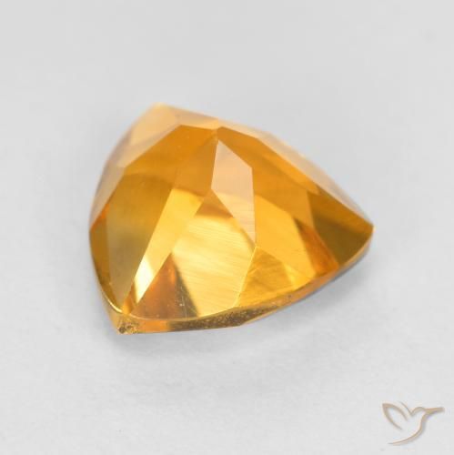 Citrine Or orange foncé naturelle Trillion, 1.14 ct, VS