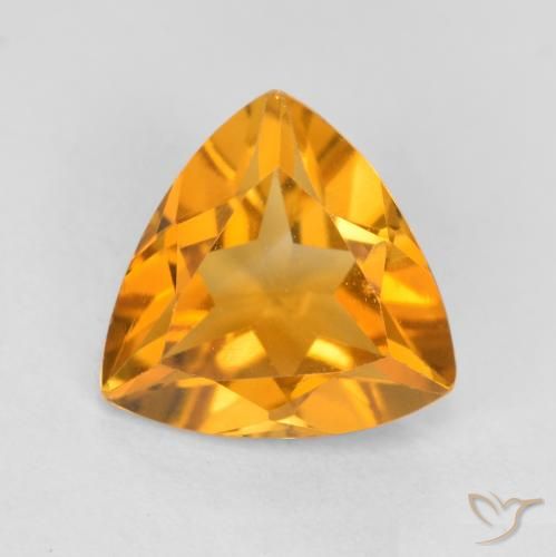 0.93ct Naturel Or orange foncé Citrine, Trillion, VS