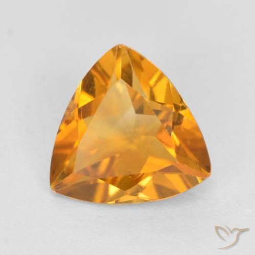 Citrine Or orange foncé naturelle Trillion, 0.93 ct, VS