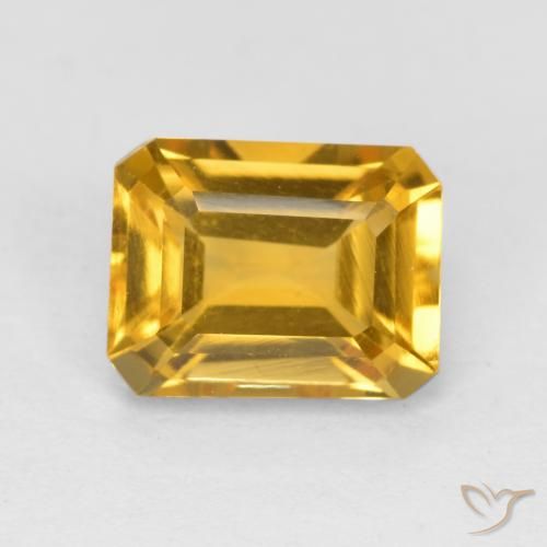 1.62ct Naturel Doré Citrine, Taille émeraude, VVS-VS