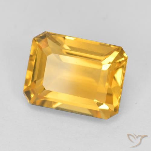 Citrine Doré moyen naturelle Octogone / coupe Émeraude, 1.73 ct, VS