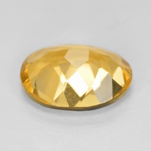 Citrine doré naturelle coupe ovale, 3,01 ct, VS
