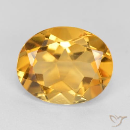 Citrine Doré foncé naturelle ovale, 3.09 ct, VS