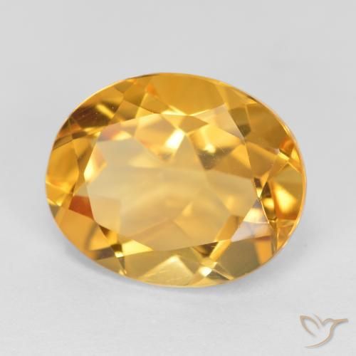 Citrine Doré foncé naturelle ovale, 3.09 ct, VS