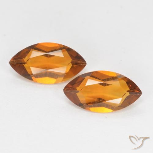 1.01ctw Naturel Orange moyen Citrine, Marquise, VS