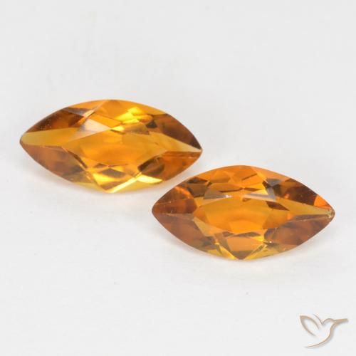 0.95ctw Naturel Orange brun Citrine, Marquise, VS